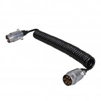 12V SPIRAL CABLE METAL 7 PIN + 2X PLUGS 4,5MTR (1PC) 12V SPIRAL CABLE METAL 7 PIN + 2X PLUGS 4,5MTR (1PC)