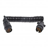 12V SPIRAL CABLE PVC 7 POLES WITH 2X CONNECTOR 3MTR (1PC) 12V SPIRAL CABLE PVC 7 POLES WITH 2X CONNECTOR 3MTR (1PC)