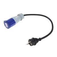 ADAPTER CABLE 40CM FROM SCHUKO PLUG TO CEE (1PC) ADAPTER CABLE 40CM FROM SCHUKO PLUG TO CEE (1PC)