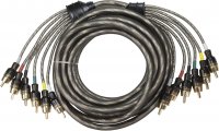 AUDIO SYS. HIGH-PERFORMANCE RCA CABLE 5000MM 6-WAY OFC CINCH CABLE (1PCS)