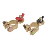 BATTERY TERMINAL CLAMP SET (WITH) & (-) WITH BUTTERFLY NUT RED/BLACK (1PC) BATTERY TERMINAL CLAMP SET (WITH) & (-) WITH BUTTERFLY NUT RED/BLACK (1PC)