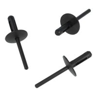 BLIND RIVET PLASTIC BLACK 6.0X19 DIAMETER=20 (100PCS) BLIND RIVET PLASTIC BLACK 6.0X19 DIAMETER=20 (100PCS)