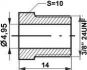 brake bleed nipple 3824unfx14mm sw10 495mm 1pc