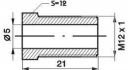 brake bleed nipple m12x1x21mm sw12 5mm 1pc