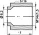 brake bleed nipple m14x15x17mm sw16 82mm 1pc