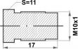 brake bleed nipple plug m10x1x17mm sw11 1pc