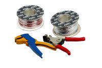 BUNDELACTIE 0,75qmm ZWART/ROOD 50MTR + 2X STRIPTANG (4-DELIG) BUNDELACTIE 0,75qmm ZWART/ROOD 50MTR + 2X STRIPTANG (4-DELIG)