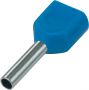 CORD END TERMINAL/BOOTLACE FERRULE DOUBLE BLUE 2X2.5MM² L=10 (20PCS) CORD END TERMINAL/BOOTLACE FERRULE DOUBLE BLUE 2X2.5MM² L=10 (20PCS)