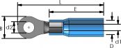 cosse oeillet thermoseal bleue m10 50pc