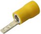 cosses preisolees en pvc embouts plats jaune 20x18 5pc