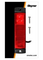 FEU MARQUEUR 12 / 24V ROUGE 126X30MM LED (1PC) FEU MARQUEUR 12 / 24V ROUGE 126X30MM LED (1PC)
