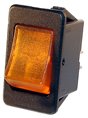 INTERRUPTEUR A BASCULE AMBRE ON/OFF ILLUMINÉE 20A 12V, LAMPE 12V (1PC)