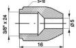 mamelon de conduite de frein 3824unfx16mm sw12 5mm 10pc