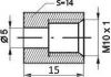 mamelon de conduite de frein m10x1x15mm sw14 5mm 10pc