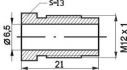 mamelon de conduite de frein m12x1x21mm sw13 65mm 10pc