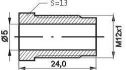 mamelon de conduite de frein m12x1x24mm sw13 5mm 10pc