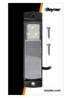 MARKERINGSLAMP 12/24V WIT 126X30MM LED (1ST) MARKERINGSLAMP 12/24V WIT 126X30MM LED (1ST)