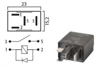 MICRO CONTACT MAAK RELAIS 24V 10A MET DIODE (1ST)