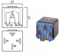 MINI CONTACT MAKE RELAY 12V 30A 4-POLE (1PC) MINI CONTACT MAKE RELAY 12V 30A 4-POLE (1PC)