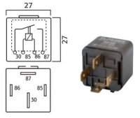 MINI CONTACT MAKE RELAY 24V 20A 4-POLES (1PC) MINI CONTACT MAKE RELAY 24V 20A 4-POLES (1PC)