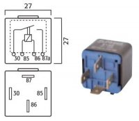 MINI CONTACT MAKE RELAY 24V 20A WITH RESISTOR 4 POLES (1PC) MINI CONTACT MAKE RELAY 24V 20A WITH RESISTOR 4 POLES (1PC)