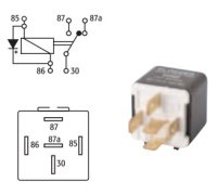 MINI SWITCH RELAY 24V 10 / 20A WITH DIODE 5-POLE (1PC) MINI SWITCH RELAY 24V 10 / 20A WITH DIODE 5-POLE (1PC)