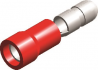 pvc economy insulated male bullet disconnectors red 40mm 100