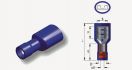 pvc fullyinsulated female disconnectors blue 63x08 normal 50pcs