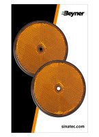 REFLECTOR ORANJE 80MM SCHROEFBEVESTIGING (2ST) REFLECTOR ORANJE 80MM SCHROEFBEVESTIGING (2ST)