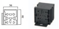 RELAIS VOET 9-POLIG 3 x 9.5mm (1ST)