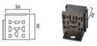 RELAIS VOET 9-POLIG 6.3mm (INCLUSIEF TERMINALS) (1ST)