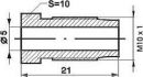 remnippel m10x1x21mm sw10 5mm 10st