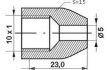 remnippel m10x1x23mm sw15 5mm 10st