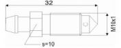 remontluchtingsnippel 0131 m10x1x32mm sw10 1st