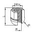 unimotive wheel nut zinc open sphere r12 m12x15x30 hex19 1pc