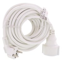 VERLENGSNOER MET RANDAARDE 2500W 3X1,0 MM WIT 10 METER VERLENGSNOER MET RANDAARDE 2500W 3X1,0 MM WIT 10 METER