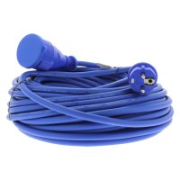 VERLENGSNOER MET RANDAARDE 3500W SPATWATERDICHT (IP44) 3X1,5MM2 BLAUW 25 METER VERLENGSNOER MET RANDAARDE 3500W SPATWATERDICHT (IP44) 3X1,5MM2 BLAUW 25 METER