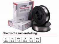 WELDING WIRE STAINLESS STEEL 316 LSI Ø 0.8MM 15KG (1PC) WELDING WIRE STAINLESS STEEL 316 LSI Ø 0.8MM 15KG (1PC)