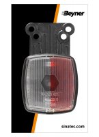 WIDE LIGHT RED / WHITE WITH REFLECTOR ON HOLDER 66X62MM (1PC) WIDE LIGHT RED / WHITE WITH REFLECTOR ON HOLDER 66X62MM (1PC)