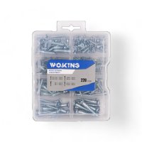 WOOD SCREWS ASSORTMENT 220-PIECES (1PC)